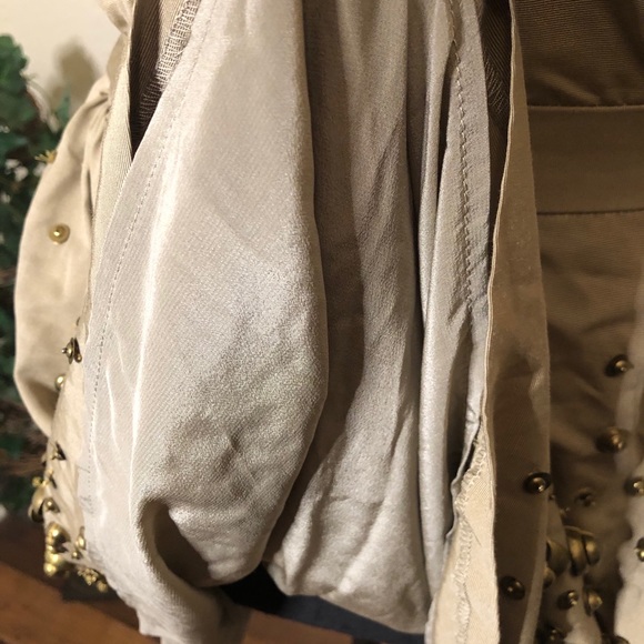 Adam Lippes Silk Metal Stud Embellished Mini Dress - Picture 4 of 6